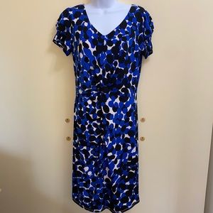 Cute Blue White & Black Dotted Dress size 10P